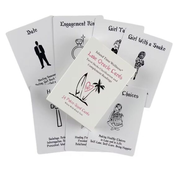 Love Oracle Cards - White with Black Text - Picture 3 of 3
